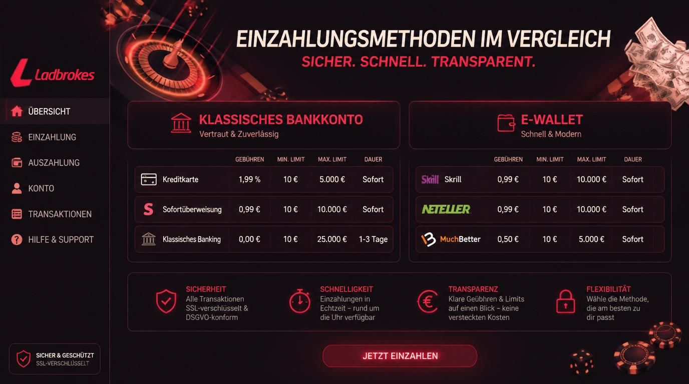 Ein deutsches Bankkonto trifft auf ein modernes E-Wallet-Design – beide Zahlungswege im Vergleich.